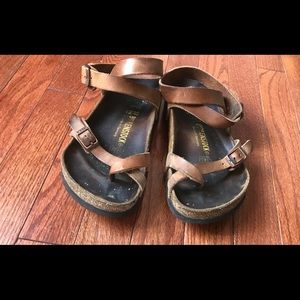 Birkenstock Yara in Antique Brown, Sz 37